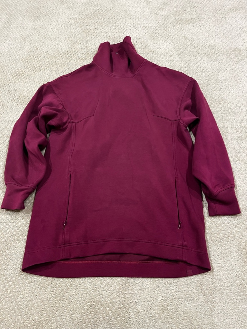 Lululemon women size 4 Berry Half-Zip Pullover Sweatshirt Preowned